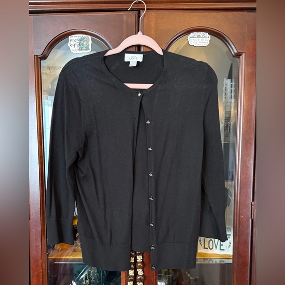 LOFT Black Women's Cardigan Sweater - Picture 1 of 5
